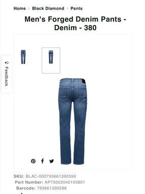Men's Forged Denim Pants - Denim